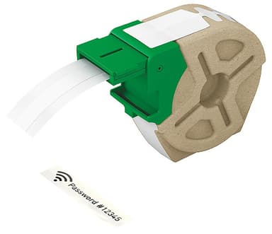 Leitz plastetikett 12 mm/10 m (hvit)
