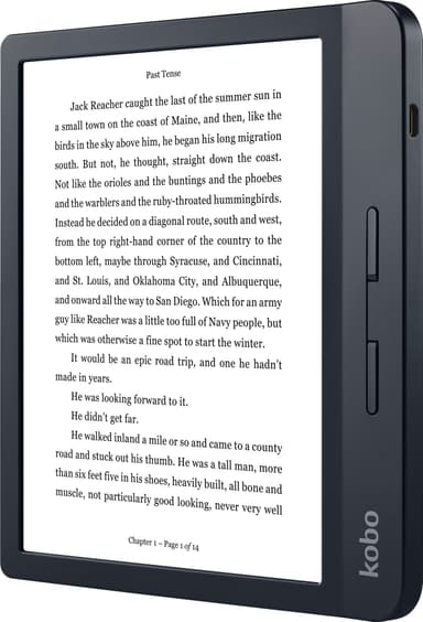 Kobo Libra H20 lesebrett (sort)