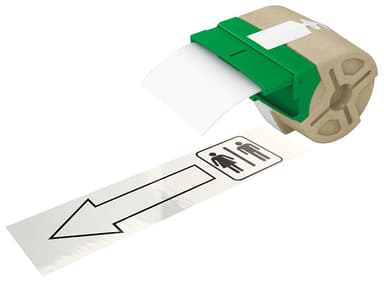 Leitz plastetiketter 88 mm/10 m Hvit