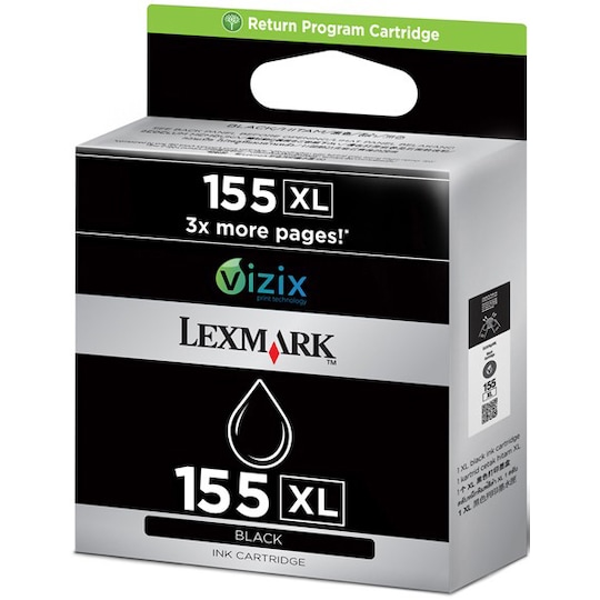 Lexmark blekkpatron 155XL Vizix 2.0 Sort