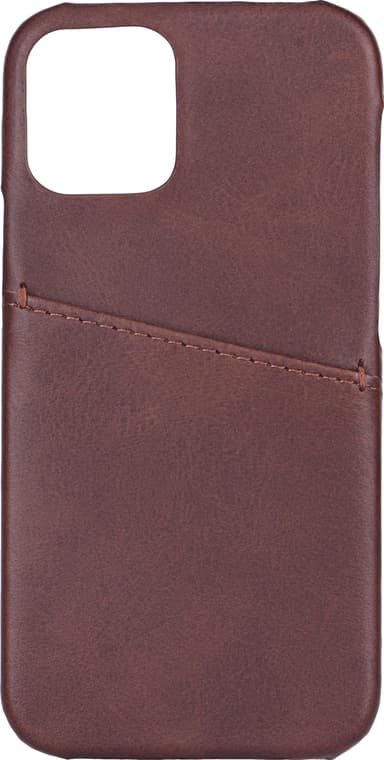 Onsala iPhone 12 Mini skinndeksel med kortlomme (brun)