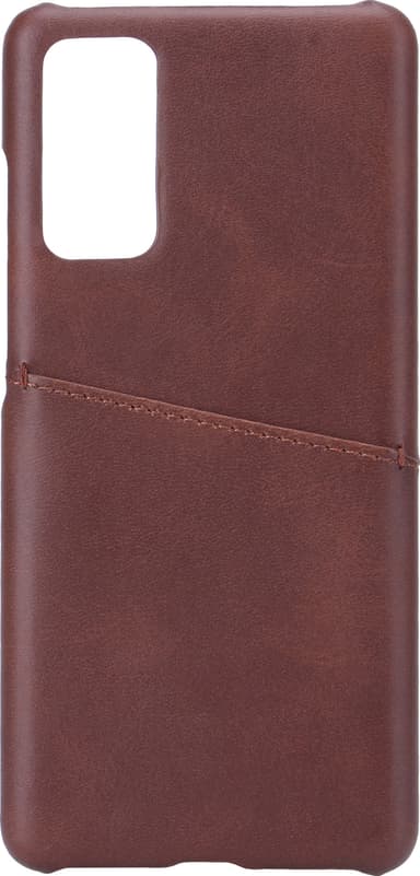 Onsala Samsung Galaxy S20 FE skinndeksel med kortlomme (brun)