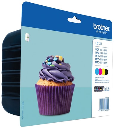 Brother blekkpatroner LC-123VAL Cyan Magenta Gul Sort