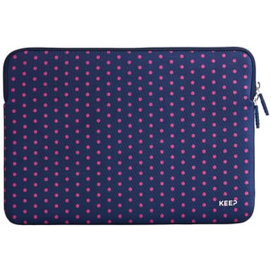 Keep 14" neopren laptopetui (rosa prikker)