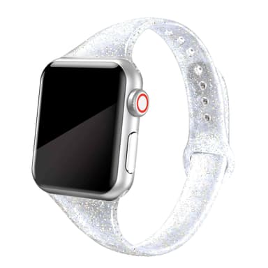 Glitter glødende Apple klokkereim 38/40 mm Silver