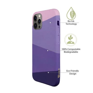Miljøvennlig iPhone 12 Pro trykt deksel - Purple Haze