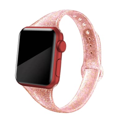 Glitter glødende Apple klokkereim 42/44 mm Red
