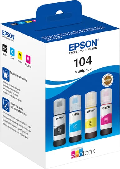Epson 104 4-farges blekkpatroner value pack