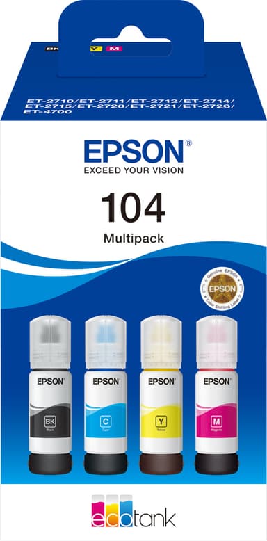 Epson 104 4-farges blekkpatroner value pack