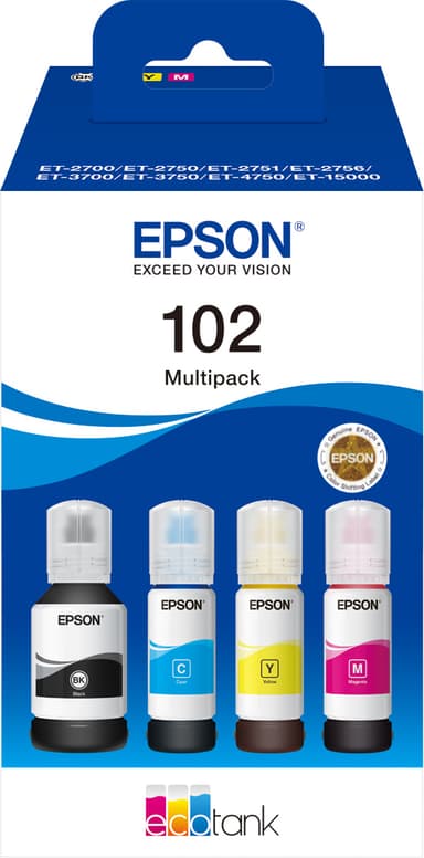 Epson 102 4-farges blekkpatroner value pack