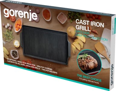 Gorenje Deep Red Collection grillplate i støpejern GPCI240R (rød)