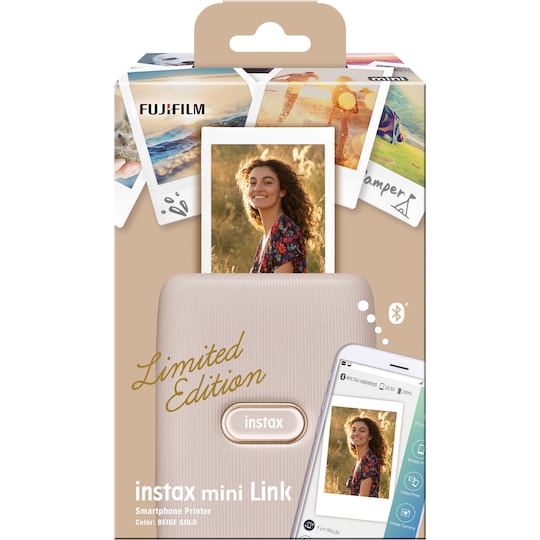 Fujifilm Instax Mini Link mobil fotoskriver (beige gull)
