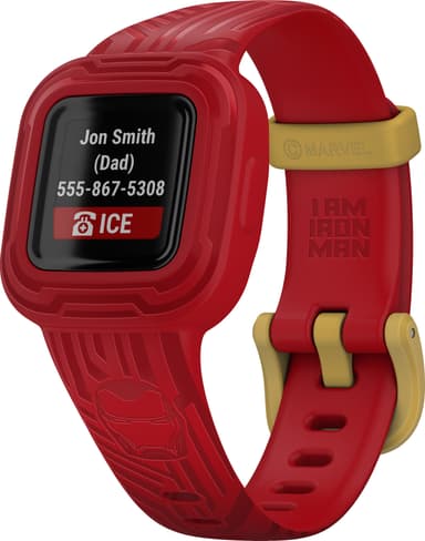Garmin Vivofit Jr. 3 aktivitetsmåler for barn (Iron Man)