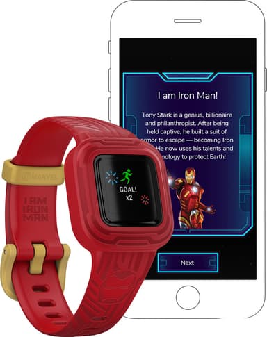 Garmin Vivofit Jr. 3 aktivitetsmåler for barn (Iron Man)