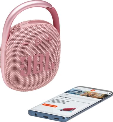 JBL Clip 4 trådløs høyttaler (rosa)