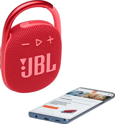 JBL Clip 4 trådløs høyttaler (rød)