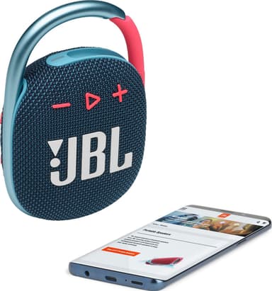 JBL Clip 4 trådløs høyttaler (blå/rosa)