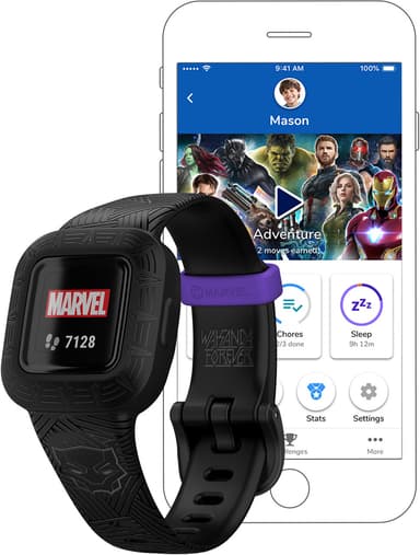Garmin Vivofit Jr. 3 aktivitetsmåler for barn (Black Panther)