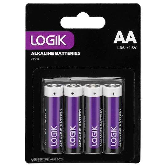 Logik Alkaline AA-batteri (4 pack)