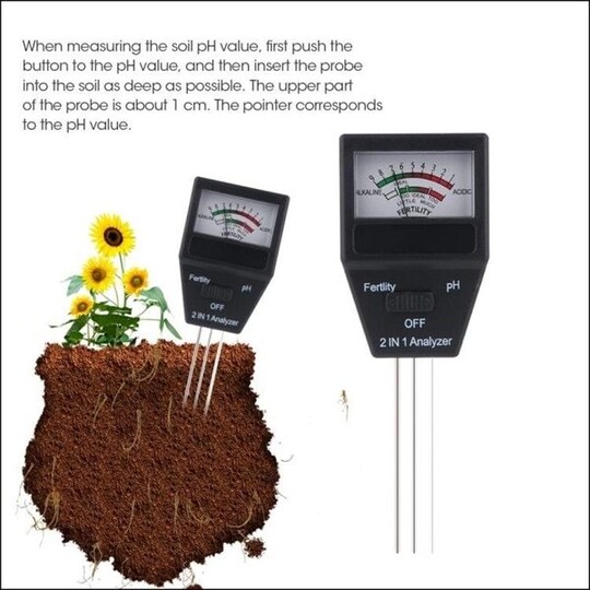 pH-måler/ fuktighetsmåler til jord