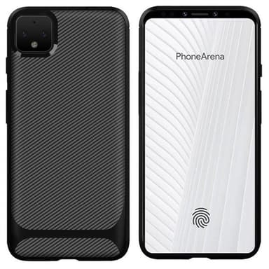 TPU deksel Google Pixel 4 XL, Carbon Fiber+Svart