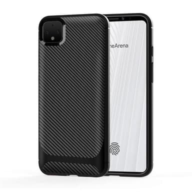 TPU deksel Google Pixel 4 XL, Carbon Fiber+Svart