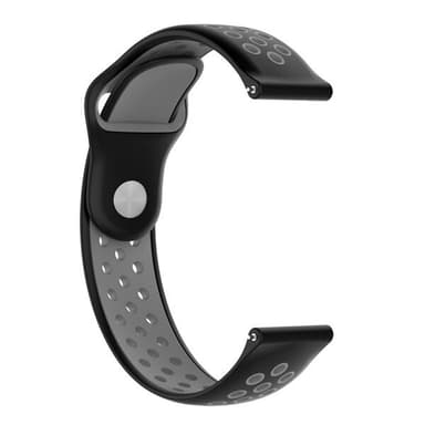 Perforert silikon armbånd til Garmin Fenix Chronos, Svart+Grå