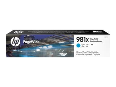 HP blekkpatron 981X Høy ytelse original PageWide Cyan