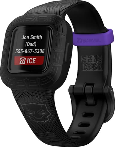 Garmin Vivofit Jr. 3 aktivitetsmåler for barn (Black Panther)