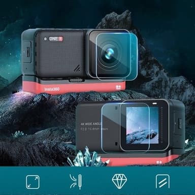 Skjermbeskyttelse Herdet glass Insta 360 One R 4K - Linse + skjerm