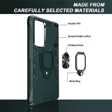 Shockproof TPU deksel med ringholder Huawei P40 Pro, Svart