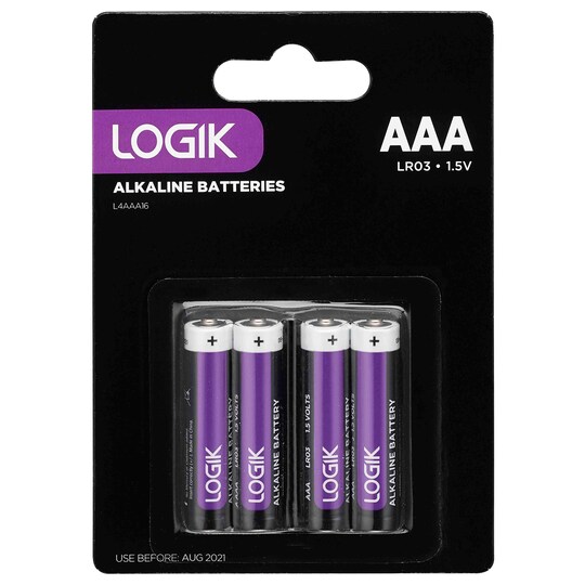 Logik Alkaline AAA-batterier (4 stk)