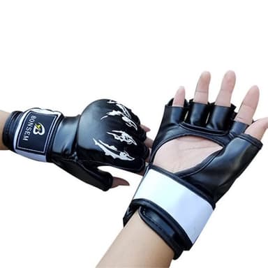 MMA Halvfingerhansker Svart