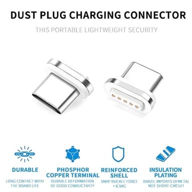 Magnetisk ladekabel Type C 1m