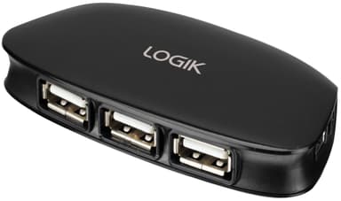 Logik USB-hub m. 4 x USB 2.0-porter