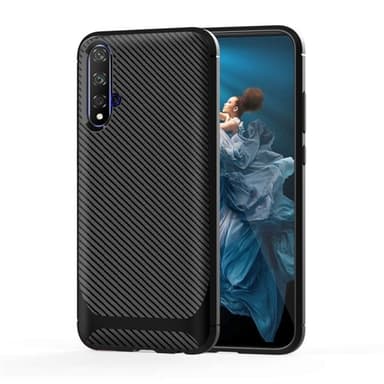 TPU deksel Huawei nova 5T / Honor 20s, Carbon Fiber+Svart