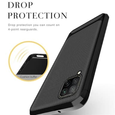 TPU deksel Huawei nova 6 SE / nova 7i, Carbon Fiber+Svart