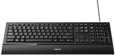Logitech K740 Illuminated tastatur (sort)