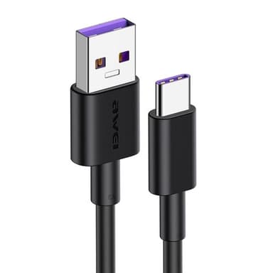 1m Hurtigladekabel USB-type C - Svart