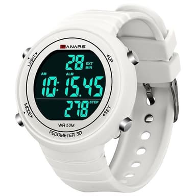 Panars Digital Armbandsklocka Vit