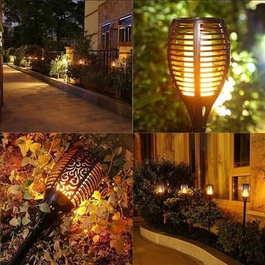 LED Fakkel Solcellebelysning