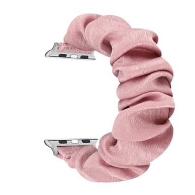 Armbånd Scrunchie Apple Watch Series 5 & 4 44mm / 3 & 2 & 1 42mm- Lyserød