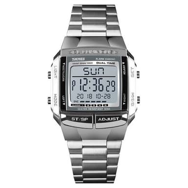 SKMEI 1323 Digitalt Armbåndsur - Sølv