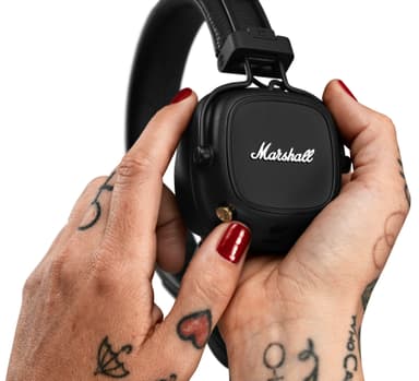 Marshall Major IV trådløse on-ear hodetelefoner (sort)