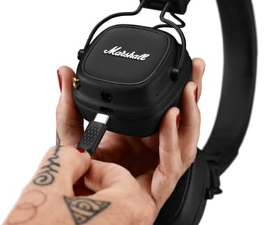 Marshall Major IV trådløse on-ear hodetelefoner (sort)