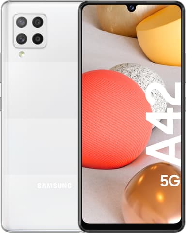 Samsung Galaxy A42 5G smarttelefon 4/128GB (prism dot white)