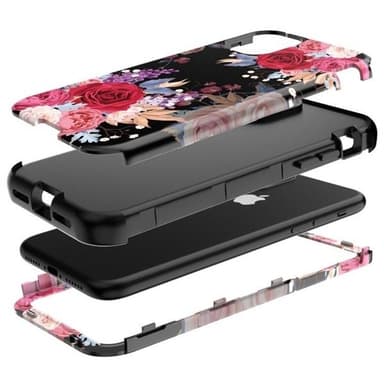 3 i 1 Full Protection Deksel til iPhone 11 - FLOWER