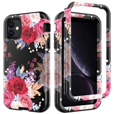 3 i 1 Full Protection Deksel til iPhone 11 - FLOWER