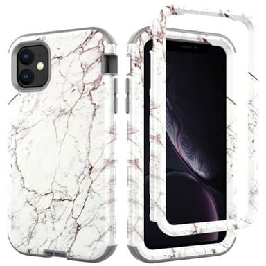 3 i 1 Full Protection Deksel til iPhone 11 PRO - MARBLE