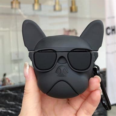 Bulldog silikonetui til Apple AirPods 1 / 2 - Svart